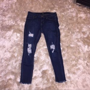 'Just Black' Skinny Cropped Jeans